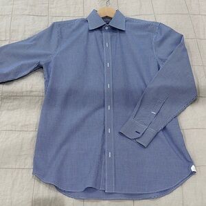 Bonobos Navy Checkered Dress Shirt